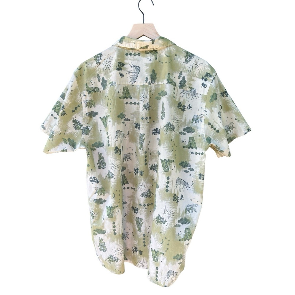 Patagonia Go-To Shirt XL Green Bear Mountain Moon Forest Organic Cotton 52691 - Picture 8 of 9